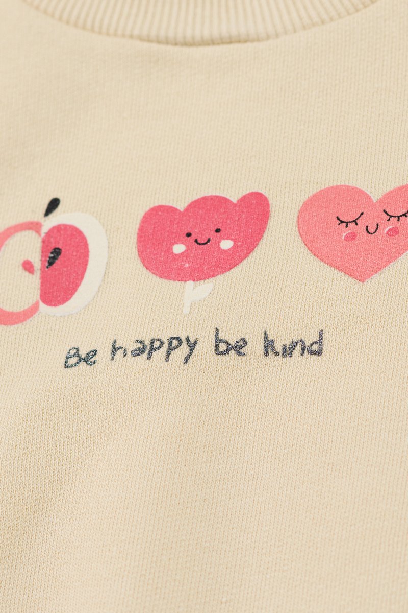 04 conjunto blusao moletom bebe menina be happy elian