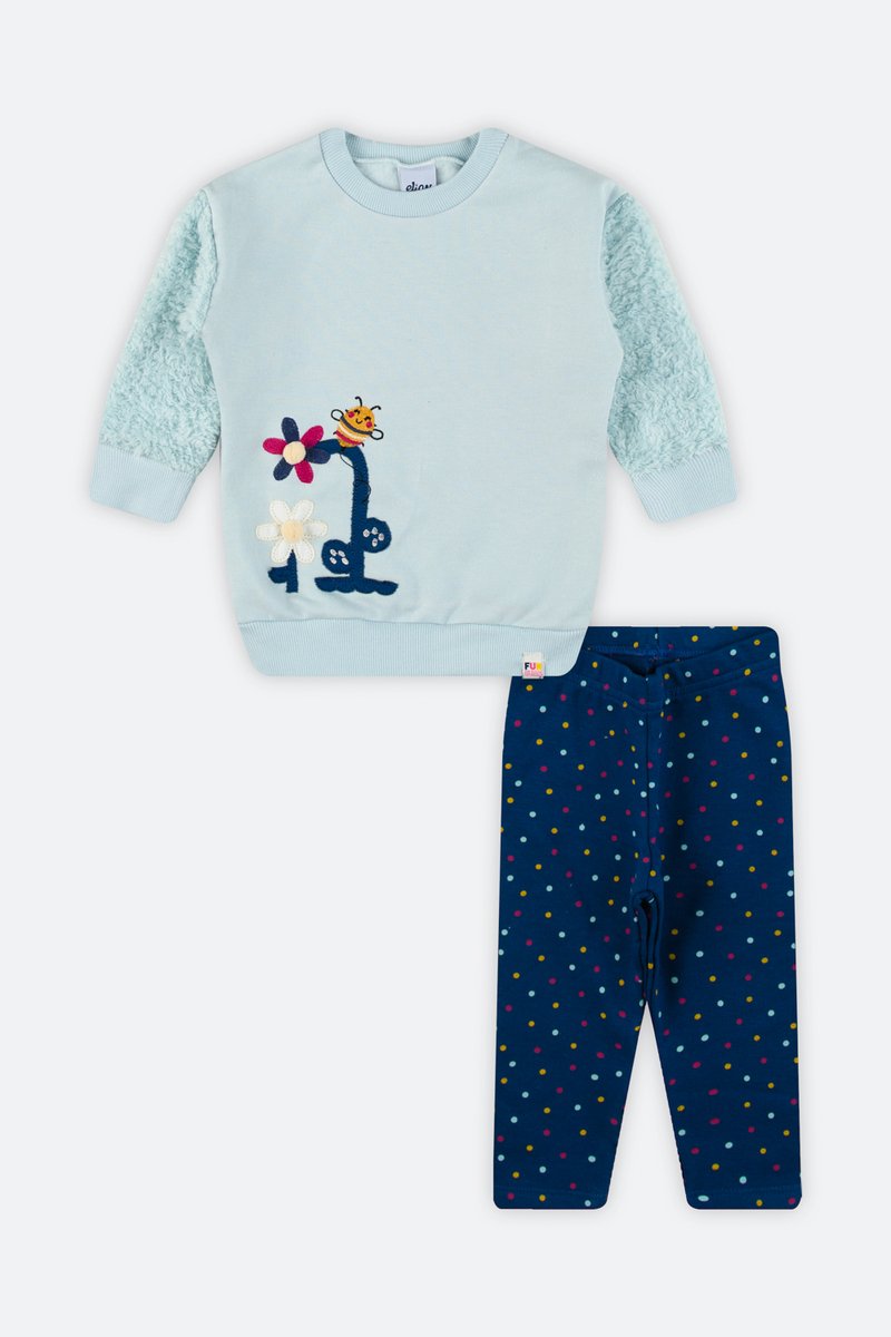 07 conjunto moletom peluciado bebe menina abelhinha elian