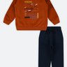 03 conjunto moletom peluciado infantil menino drone elian