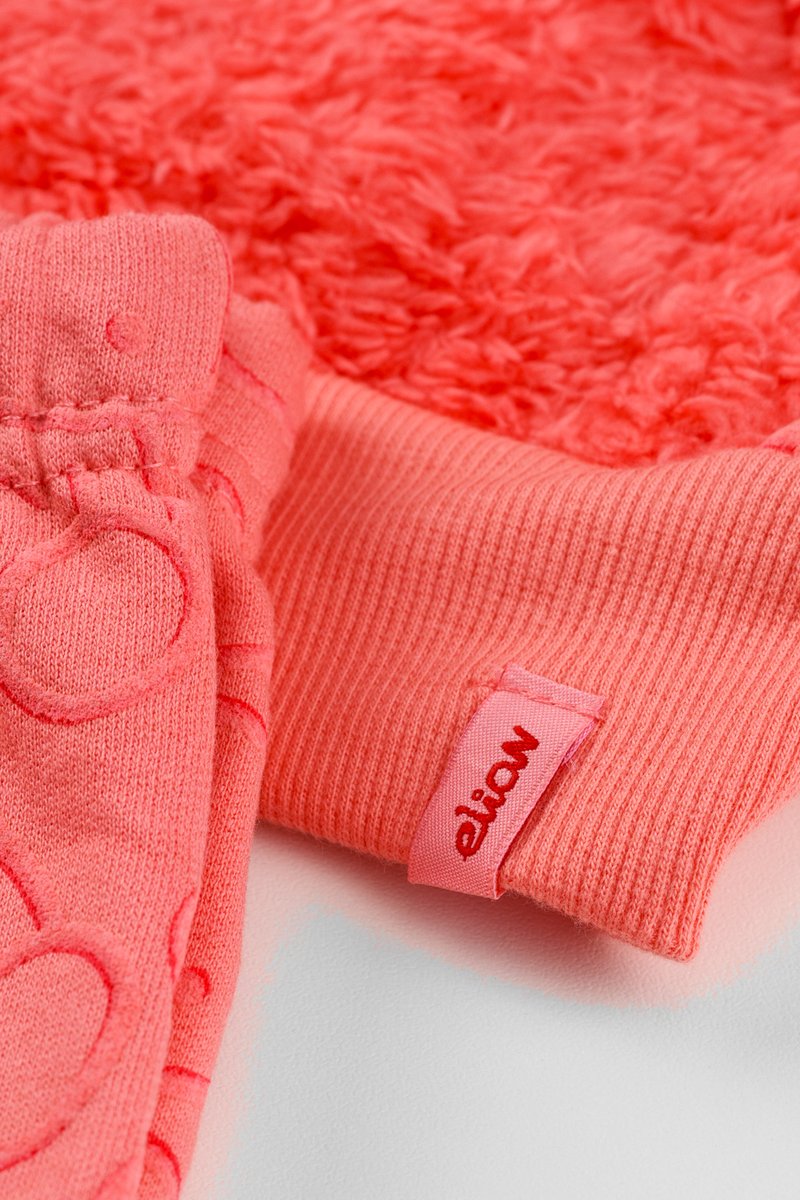 05 conjunto blusao em moletom e pelo infantil menina elian