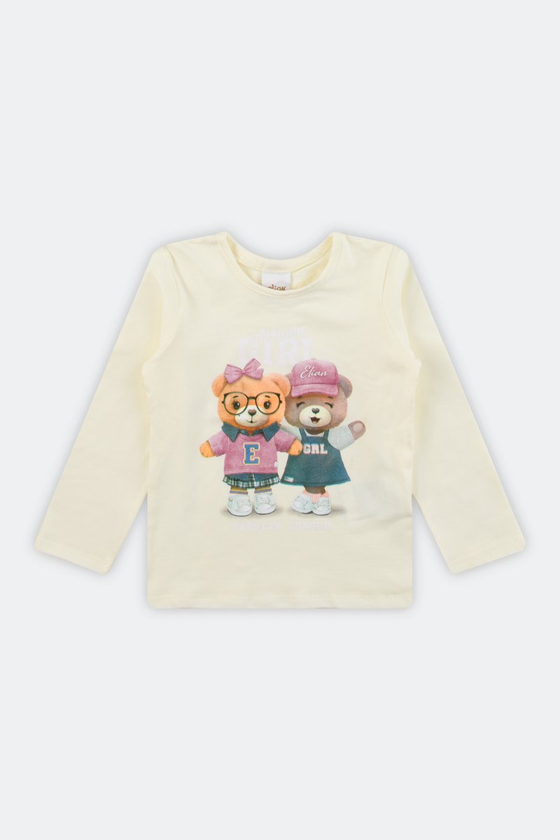 03 blusa manga longa em cotton infantil menina elian