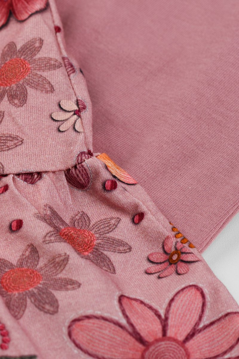 05 conjunto blusa manga longa e saia infantil menina elian