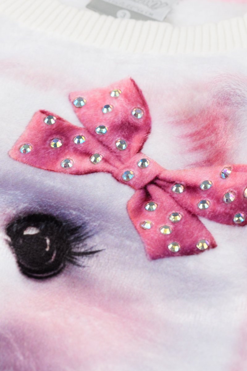 07 conjunto infantil menina blusao em pelo fluffly alakazoo