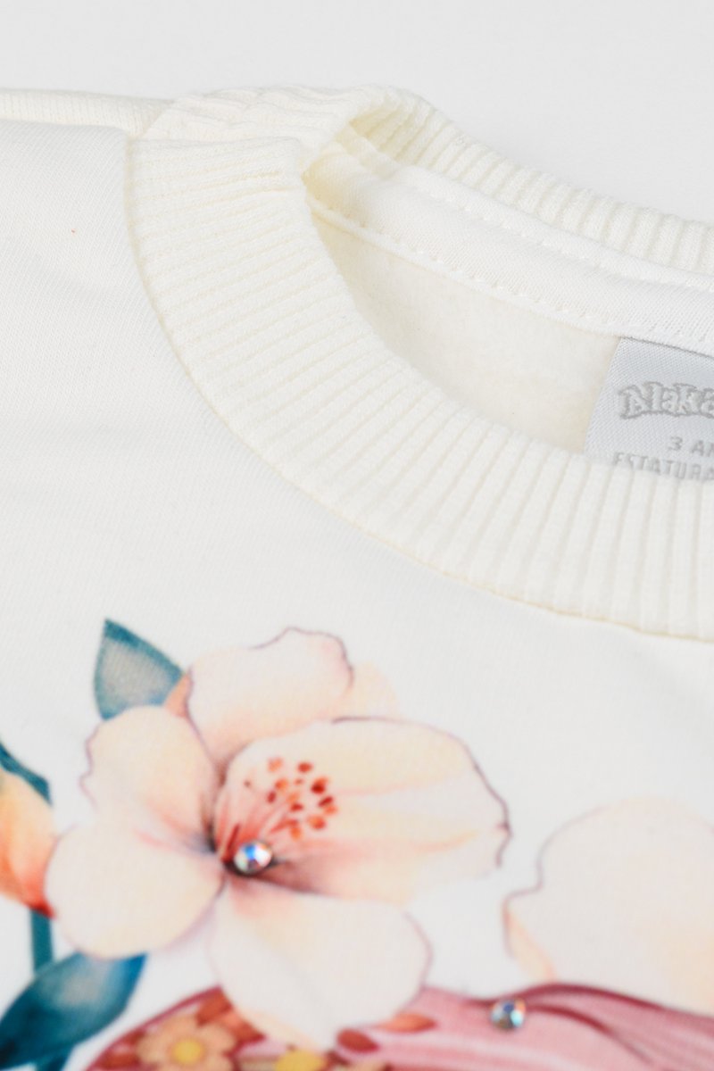 05 conjunto blusao moletom e legging infantil menina alakazoo