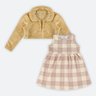 03 conjunto vestido e bolero em pelo infantil menina alakazoo