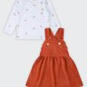 03 conjunto blusa e salopete infantil menina glinny