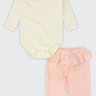 02 conjunto body manga longa e legging bebe menina glinny