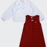 05 conjunto camisa alfaiataria e vestido infantil menina glinny