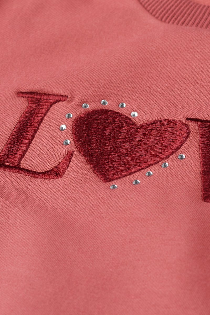 04 conjunto infantil menina em molecotton peluciado love glinny