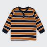 03 camiseta henley em pique listrado infantil menino glinny