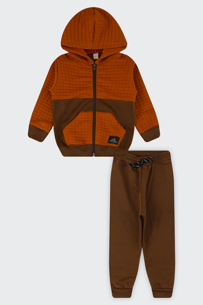 03 conjunto jaqueta matelasse e moletom infantil menino glinny