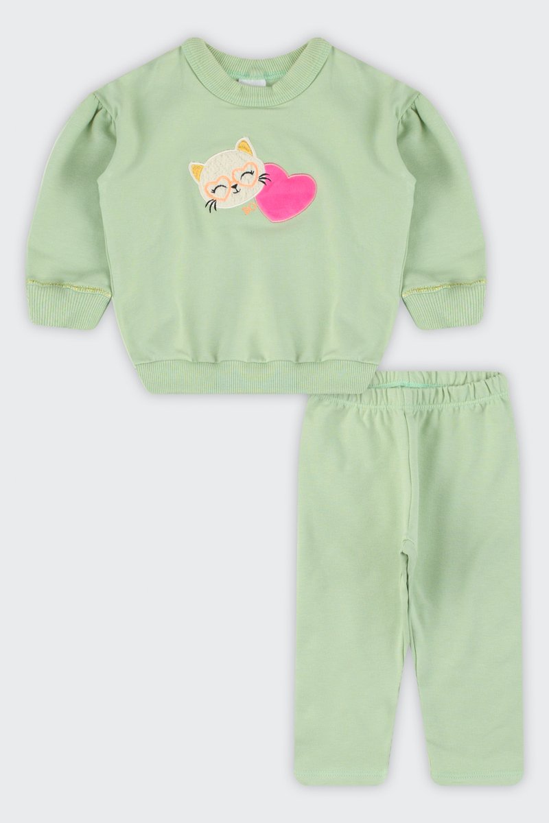 02 conjunto molecotton peluciado bebe menina boca grande