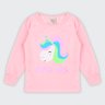 03 blusa manga longa infantil menina unicornio boca grande