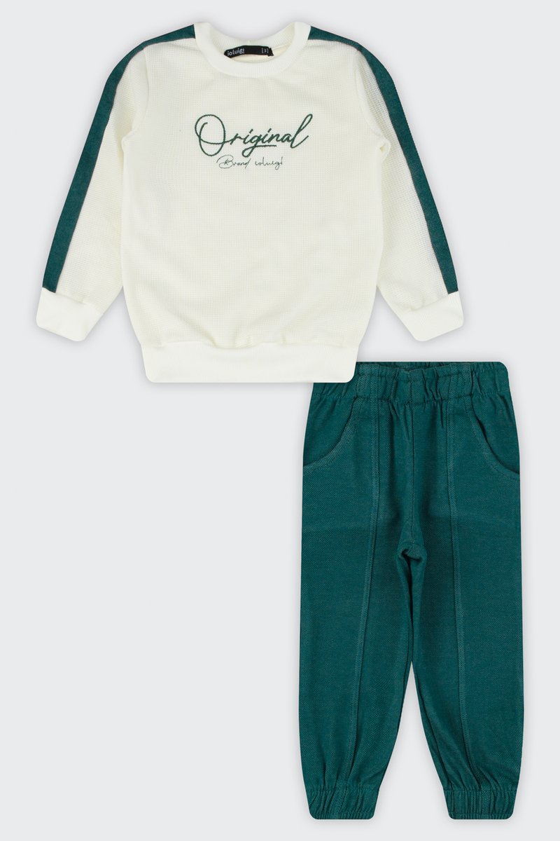 03 conjunto blusao em malha trico infantil menino ioluig