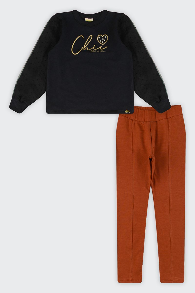 03 conjunto longo infantil menina chic milli nina