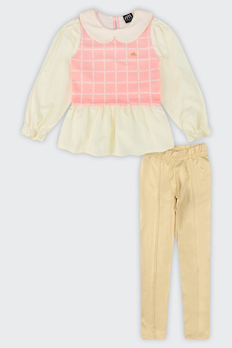 03 conjunto camisa tricoline infantil menina milli nina