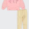 03 conjunto blusao e legging suede infantil menina milli nina