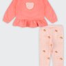02 conjunto blusao moletom e legging bebe menina marlan