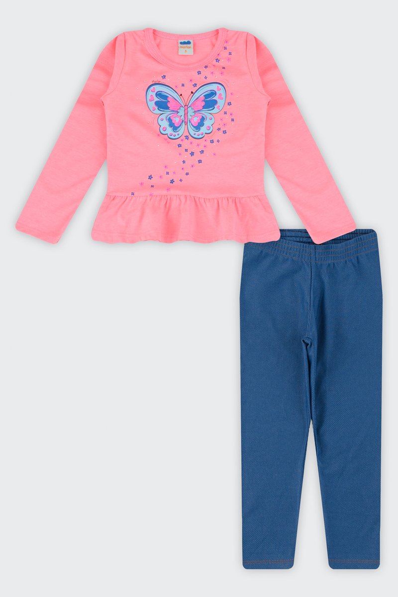 03 conjunto longo infantil menina borboleta marlan
