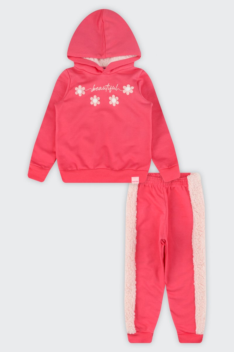 03 conjunto moletom e pelo sherpa infantil menina marlan