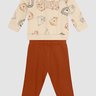 02 conjunto moletom peluciado bebe menino wild brandili