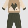 02 conjunto moletom peluciado bebe menino raposa brandili