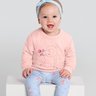 01 conjunto blusao moletom e legging bebe menina brandili