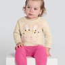 01 conjunto moletom peluciado infantil menina brandili
