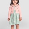 02 conjunto vestido e bolero infantil menina brandili