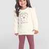 02 conjunto blusao moletom peluciado infantil menina brandili