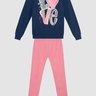01 conjunto blusao moletom infantil menina love brandili