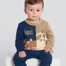 02 conjunto moletom bebe menino diversao brandili