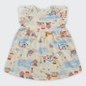 Vestido Bebê Menina em Meia Malha Estampada Alakazoo Vestido Bebê Menina em Meia Malha Estampada Alakazoo